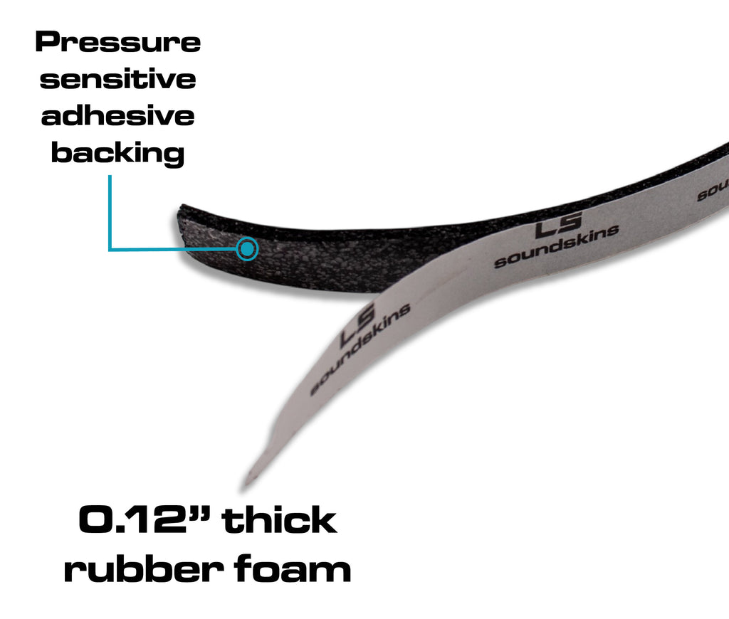½ inch closed‑cell acoustic foam tape
