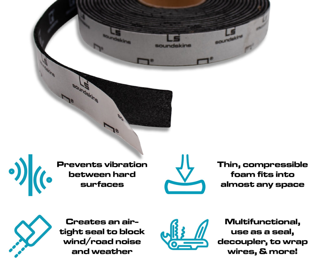rubber sound deadening strip 17 ft
